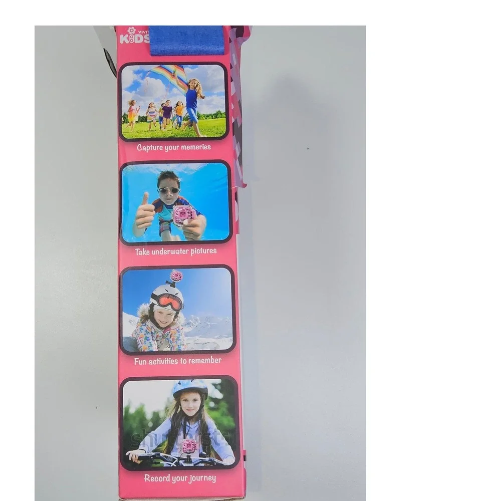 Kids Tech Ultimate Kids Action Camera Pink Waterproof Case Explorer Creativity